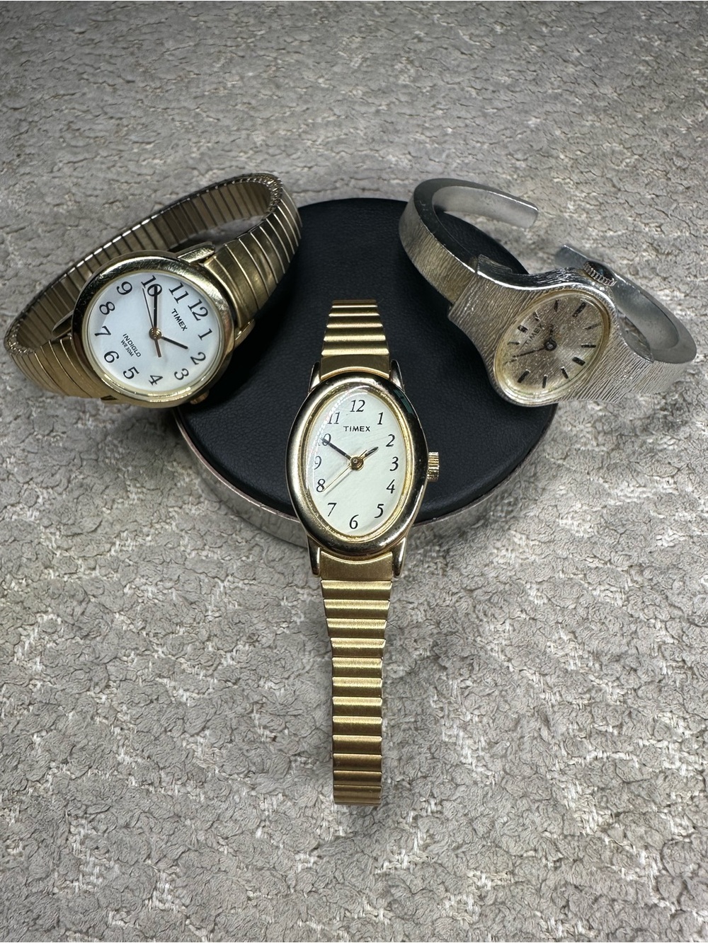 Lot of 3 Woman’s Vintage Timex Watches, Untested, 2 Quartz & 1 Manual